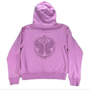 TML By Tomorrowland Women's Sweater Small Cotton Purple Graphicon Unicorn Hoodie
